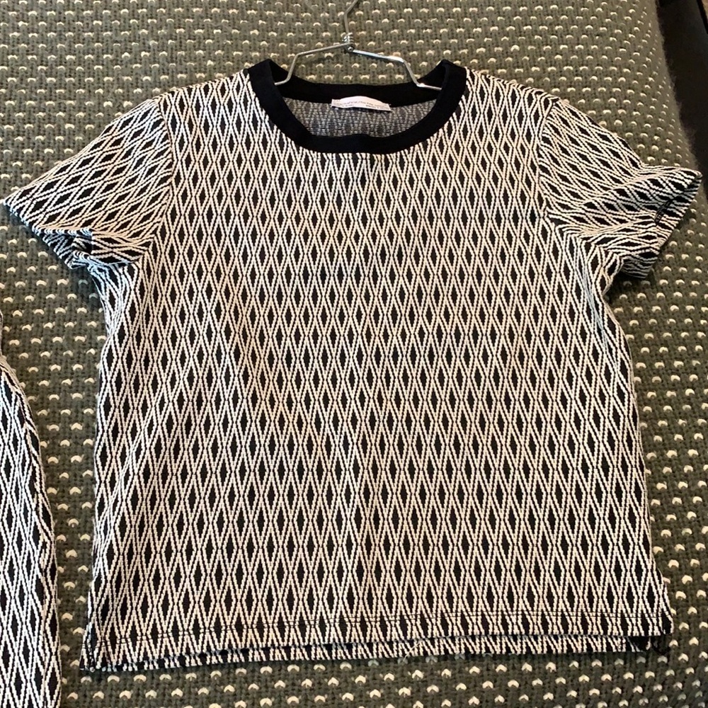 Zara Black and white top and skirt set